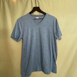 Old Navy Men's soft wash blue V neck T-shirt